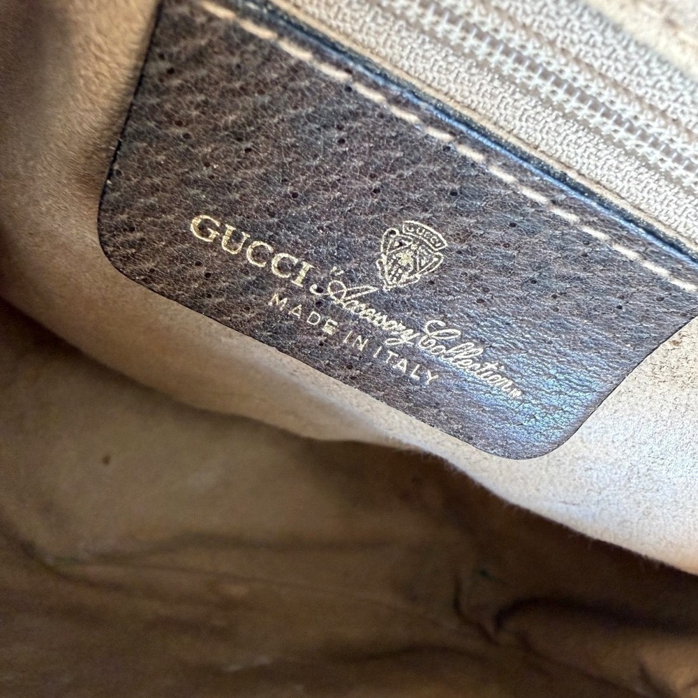Vintage GUCCI Authentic Sherry GG Shoulder Bag Brown‎ Monogram Coated Canvas - Picture 5 of 13
